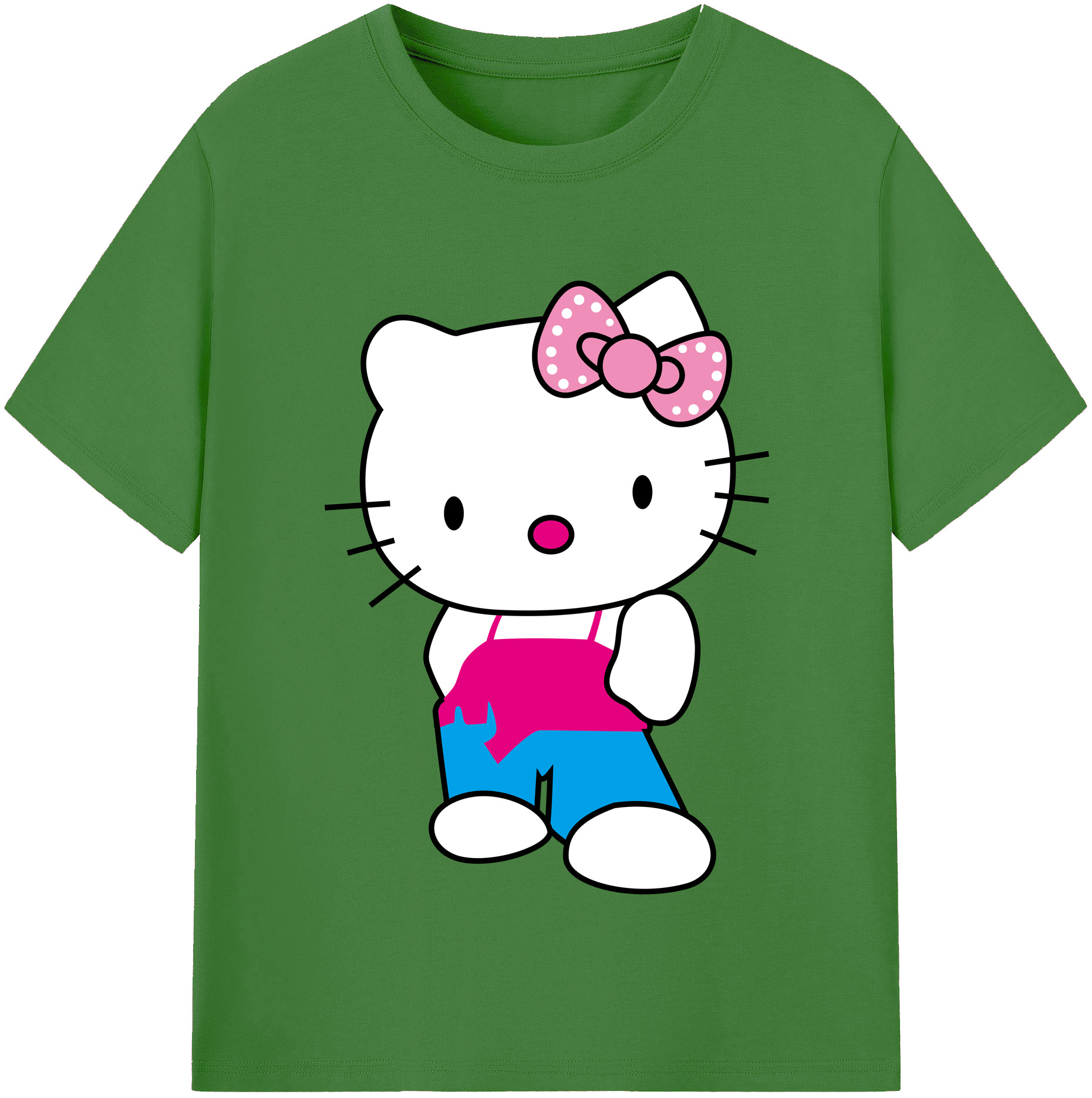 （画像用） Hello Kitty ハローキティ レディースカジュアルプリントTシャツ（綿100％）